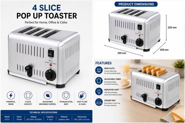 jyotiequipment POP-T01 1800 W Pop Up Toaster
