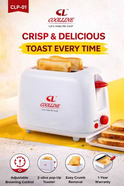 COOLLINE Toaster01 700 W Pop Up Toaster