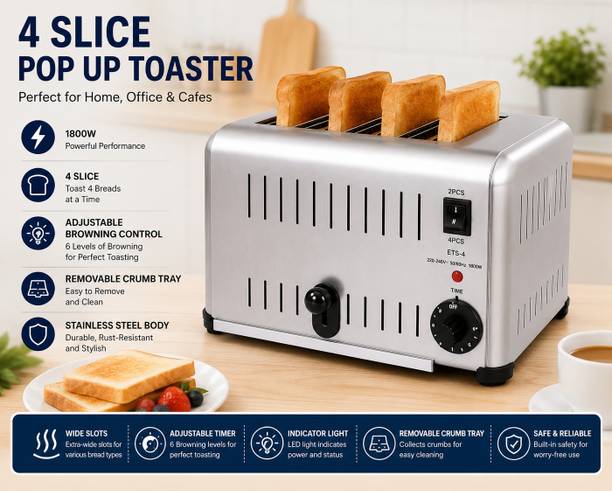 jyotiequipment POP-T02 1800 W Pop Up Toaster