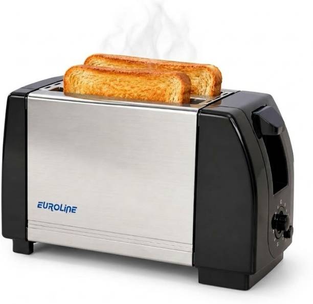 malikenlore EL-840Euroline 2-Slice Stainless Steel Pop-Up Toaster | Dual Slot Bread Toaster 750 W Pop Up Toaster