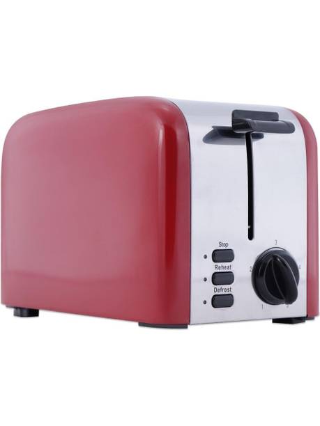 WONDERCHEF Pop Up 2 Slice Toaster Crimson Edge, 850W, 5 Browning Controls, Removable Crumb Tray, 2 Years Warranty, Red 850 W Pop Up Toaster