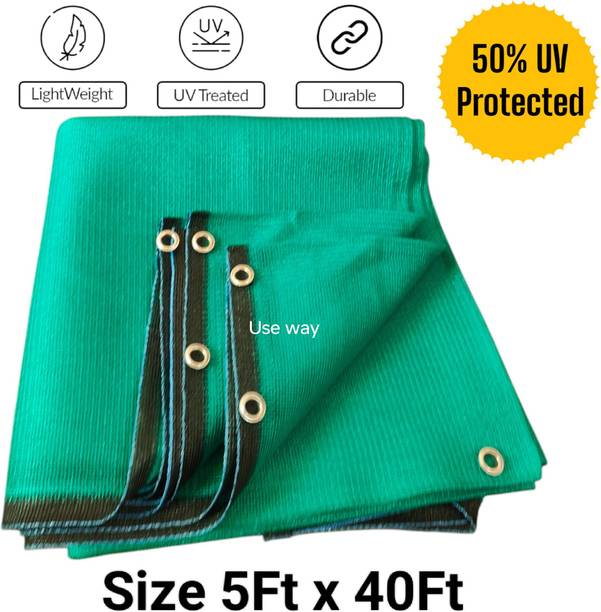 cappy Green Shade Net (5Ft x 40Ft)-50% UV Block multipurpose For Garden/Balcony Portable Green House