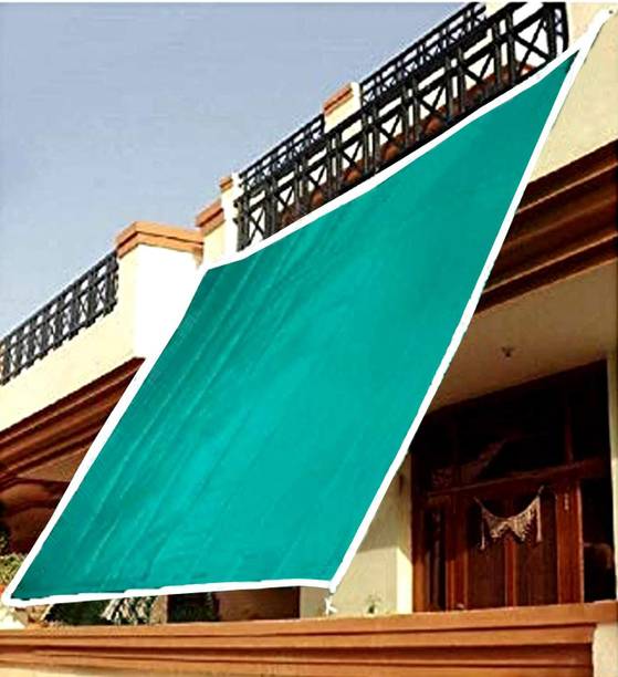 ROPESTORE 10x10 ft Green Shade Nettt / Tarpaulin Sheet, 90% SUNPROTECTION,WHITE BORDER Portable Green House