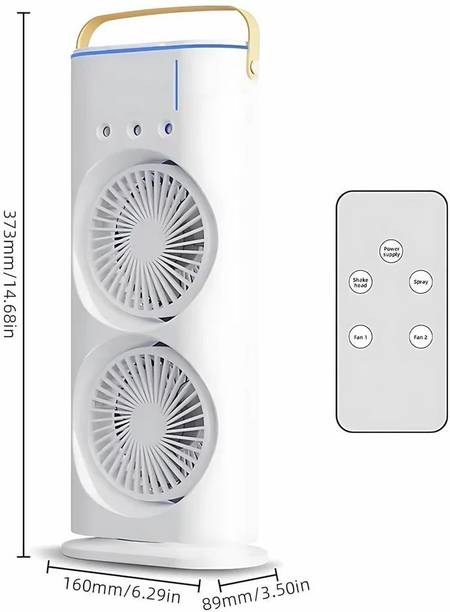 TECHEL Double Ended Mist Spray Fan Desktop with zsa7 Double Ended Mist Spray Fan Desktop with cbn7 USB Fan