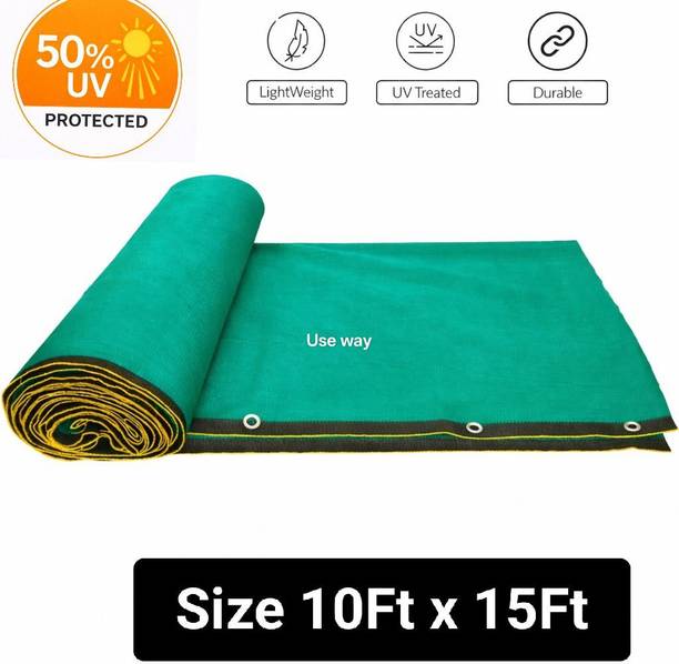 cappy Green Shade Net (15Ft x 10Ft)-50% UV Block multipurpose For Garden/Balcony Portable Green House