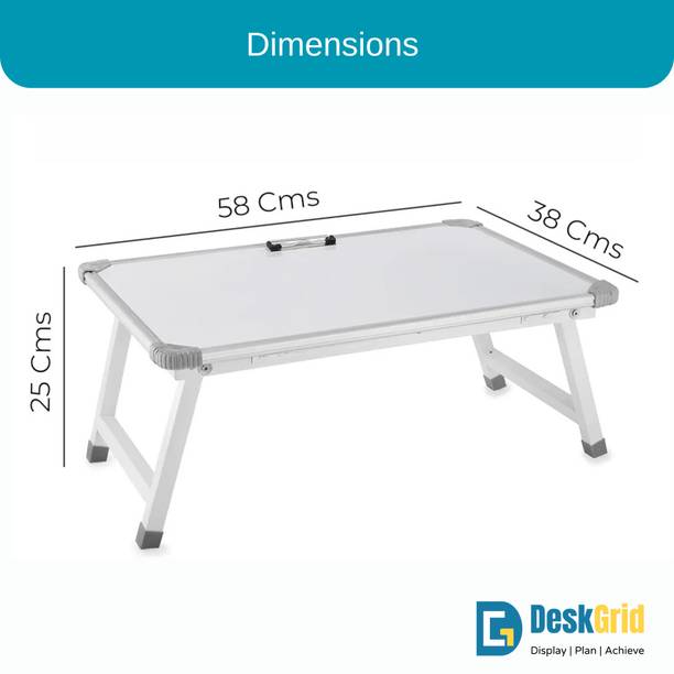 DeskGrid Foldable Height Adjustable White Board Metal Portable Laptop Table