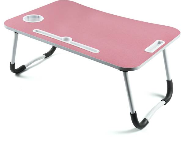 vPLANET Multi-Purpose Laptop Desk for Study with Foldable Legs With Handle ( Pink ) Wood Portable Laptop Table