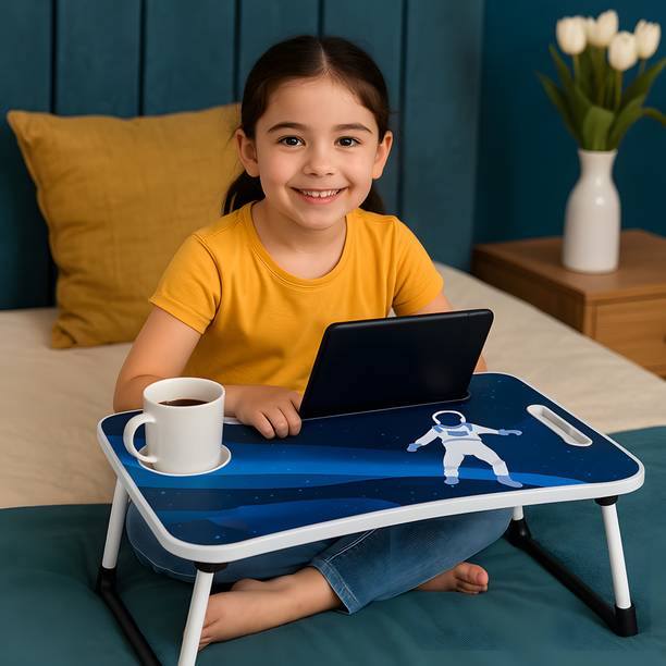 INSIDE STYLE All-in-One Stable Bed Laptop Table for Kids, Office, Study, Bed & Craft Use Wood Portable Laptop Table