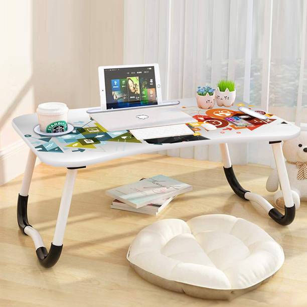 RCM Multipurpose Foldable with Cup Holder, Study , Bed Wood Portable Laptop Table