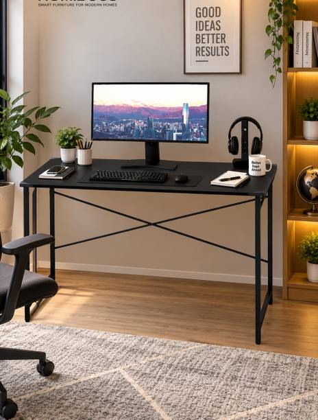 HOMIBOSS office work station table for Student, Home, With Steel Metal Frame Metal Portable Laptop Table