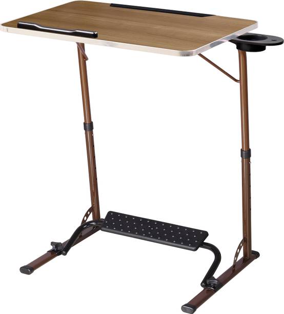 TABLE MAGIC XL Pro Golden Teak Multipurpose All-in-One Laptop Engineered Wood Computer Desk