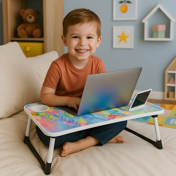 A V CREATION Foldable multipurpose Laptop Table Wood Portable Laptop Table
