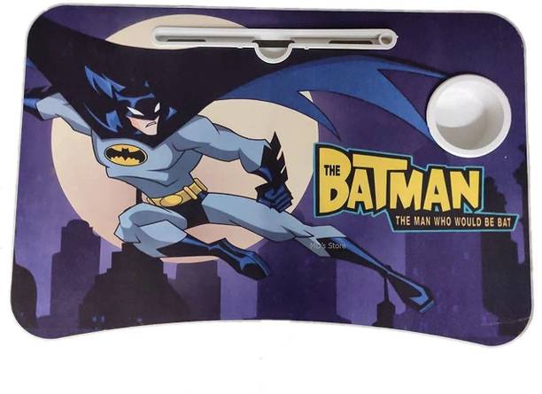 Floresta Wud BATMAN Design Folding Multi Use Table With Tablet & Cup Holder || Wood Portable Laptop Table