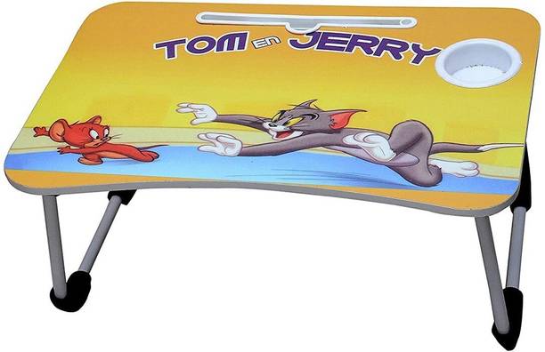 MAKD MULTIPURPOSE FOLDABLE WITH CUP HOLDER , STUDY & LAPTOP TABLE Wood Portable Laptop Table