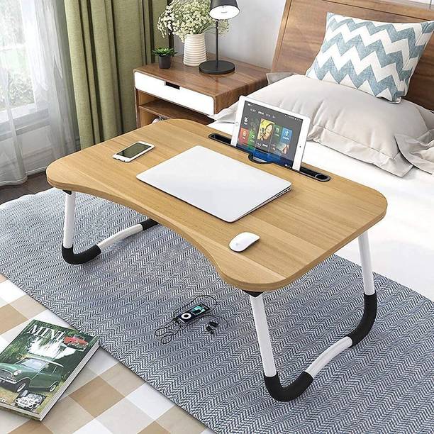 KHODAL ARTH Laptop Table for Bed Foldable Wooden Smart Study Table Kids Engineered Wood Study Table