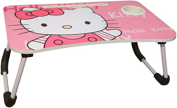 The Haridham Enterprise KITTY MULTIPURPOSE FOLDABLE WITH CUP HOLDER , STUDY & LAPTOP TABLE Wood Portable Laptop Table