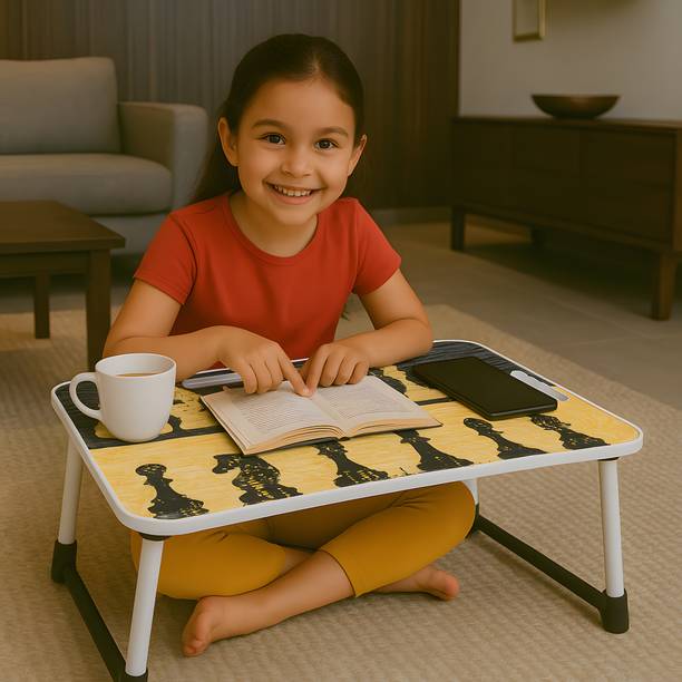 sai praseeda AdjustableTableMateLaptop,KidStudyTableUtilityTableMultiPurposeTableBLACKColor Plastic Portable Laptop Table