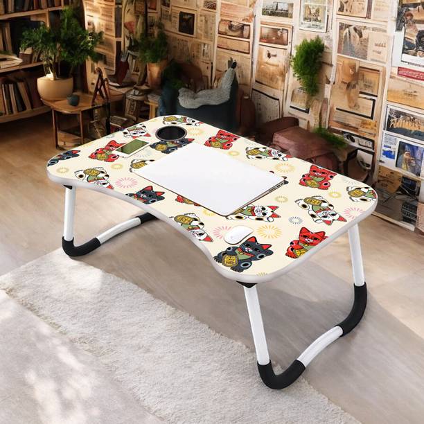 MEZIRE Study Table for Students Foldable, Portable & Lightweight Mini Table For Reading Wood Portable Laptop Table