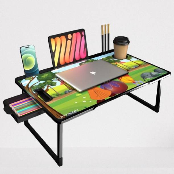 hevenq Foldable with Pen Holder Wood Portable Laptop Table