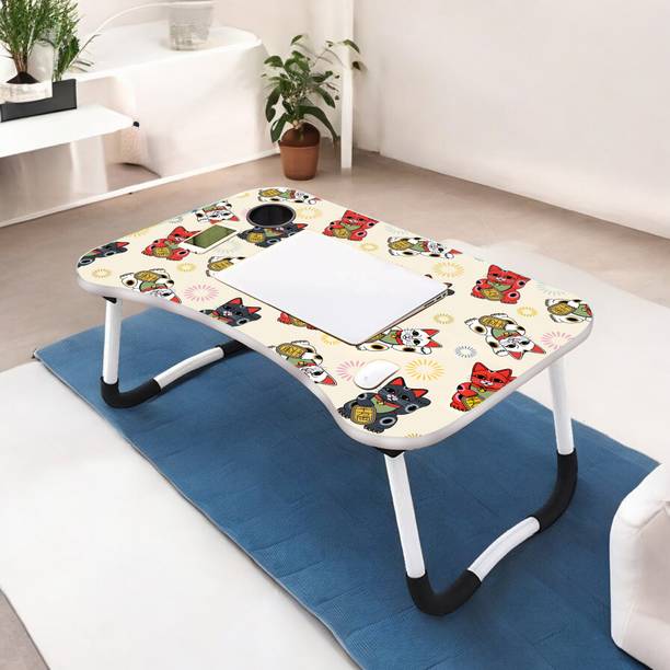DESIGNDAZZ Study Table for Students Foldable, Portable & Lightweight Mini Table For Reading Wood Portable Laptop Table