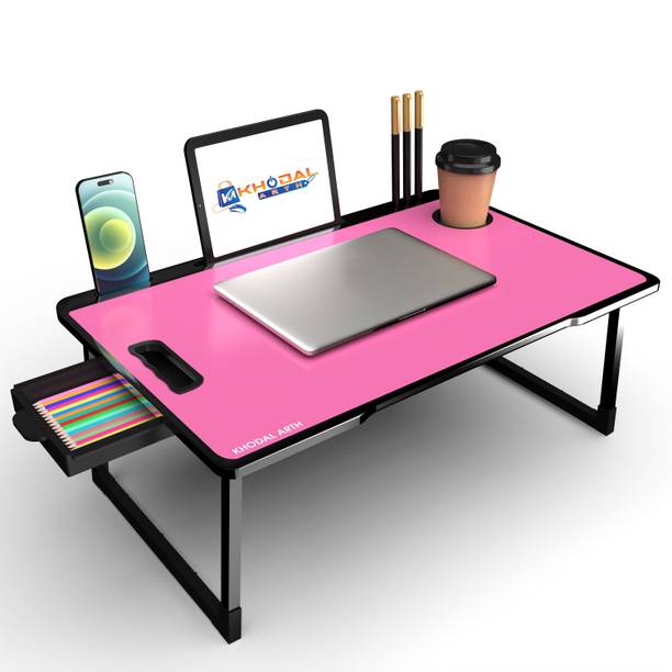 KHODAL ARTH US BIDING PINK COATED Wood Portable Laptop Table