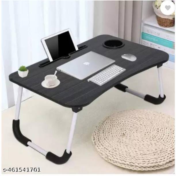 mangalmurti Black Lining Wood Portable Laptop Table