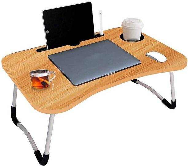 TekCraft Laptop Portable Study Foldable Table for Students and Office Use Wood Portable Laptop Table