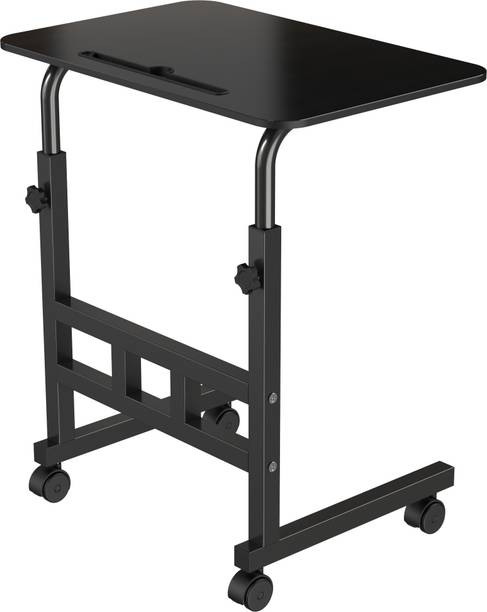 ELV DIRECT Multipurpose Adjustable Height Table With Wheels For Work From Home,Study,Office Wood Portable Laptop Table