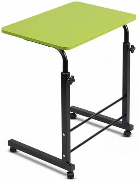 JINKEY Height Adjustable Laptop Table with Wheels Portable Study Desk for Home Office Wood Portable Laptop Table