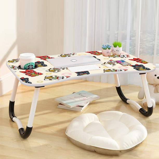 HF HARSH FASHION Study Table for Students Foldable, Portable & Lightweight Mini Table For Reading Wood Portable Laptop Table