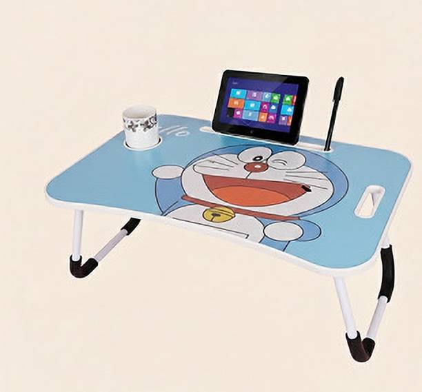 Kiara Quality First Doremon Prints Protable Foldable Table for Study & Work, Best for Work Home Wood Portable Laptop Table