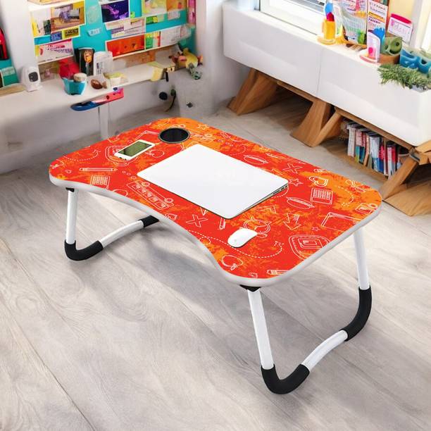 SPIRITED Foldable Laptop Table With Cup Holder Study, Breakfast Table, Portable/Ergonomic Wood Portable Laptop Table