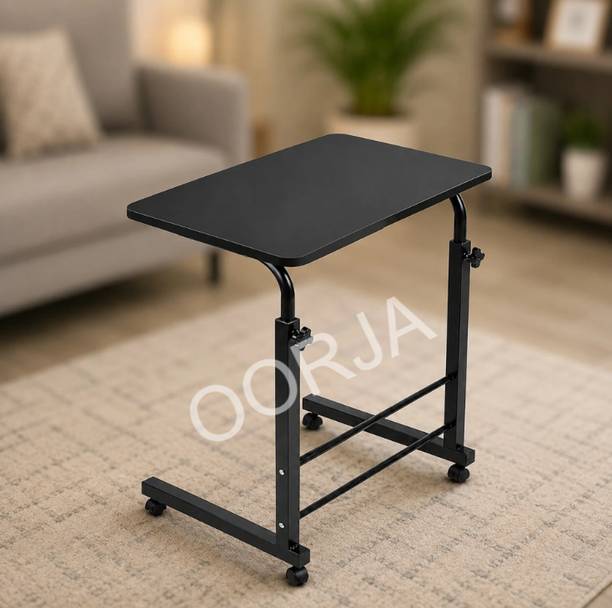 Oorja Height Adjustable Laptop Table with Wheels | Multipurpose Study Table Wood Portable Laptop Table