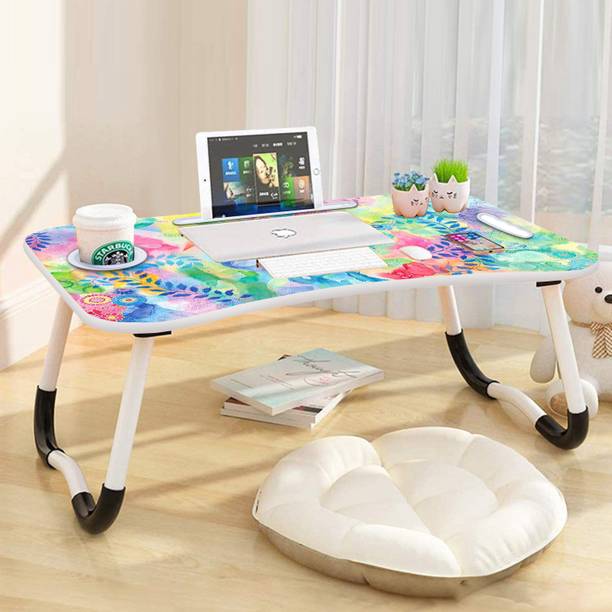 SpellZone Desk for Study Foldable Non-Slip Legs Reading Tray, Lapdesk Table Wood Portable Laptop Table