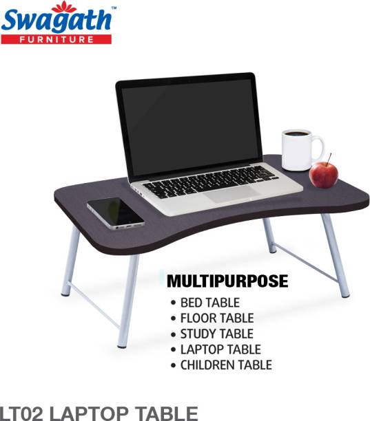 swagath furniture Multipurpose Foldable with Cup Holder, Study , Bed, Portable Wood Portable Laptop Table