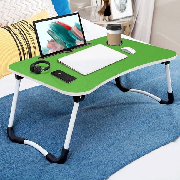 MAYKO & BAYKO Multipurpose Foldable with Cup Holder, Study , Bed Wood Portable Laptop Table
