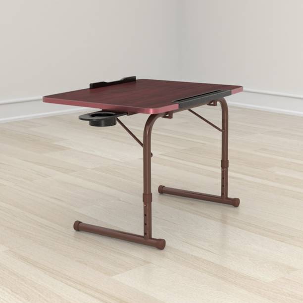 WOW MATE IKON - Height Adjustable Multipurpose Laptop Table for Bed, Floor & Study Wood Portable Laptop Table