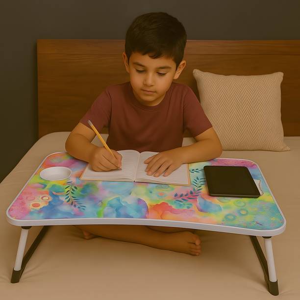 Trillium Portable Laptop Table for Office Work & Kids Study | Bed Use Desk Foldable Table Wood Portable Laptop Table