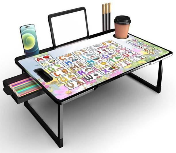 Alliance Multipurpose Foldable with Cup Holder, Study , Bed Wood Portable Laptop Table