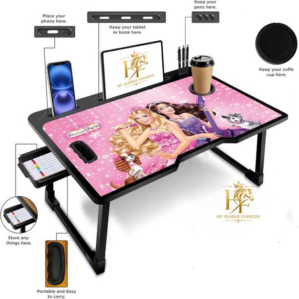 HF HARSH FASHION BARBIE01 Wood Portable Laptop Table