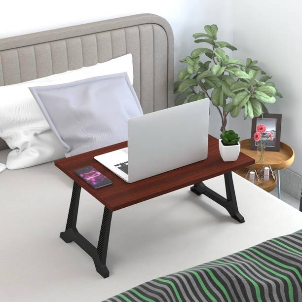 WOW MATE Fold Magic-Smart Foldable Lap Desk Table for Laptop, Study I Wood Top Bed Table Wood Portable Laptop Table
