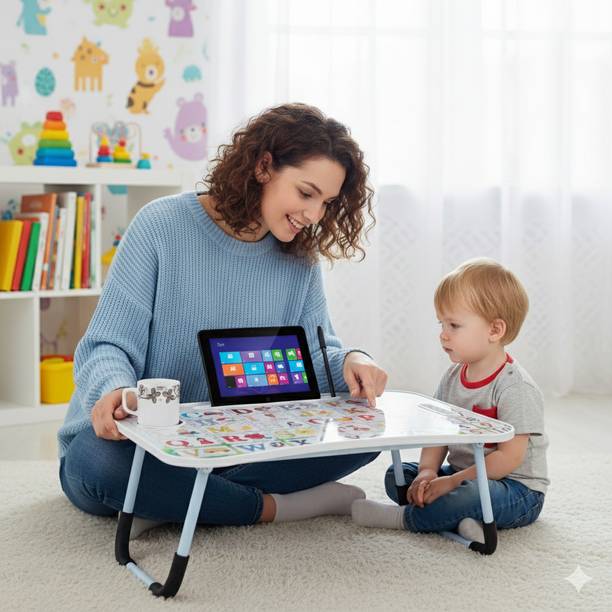SHREE HARI QUALITY FIRST Portable & Foldable Study Table for Kids | Work from Home Table | Sturdy Design Wood Portable Laptop Table