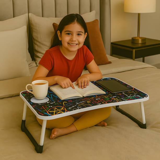 INSIDE STYLE All-in-One Stable Bed Laptop Table for Kids, Office, Study, Bed & Craft Use Wood Portable Laptop Table