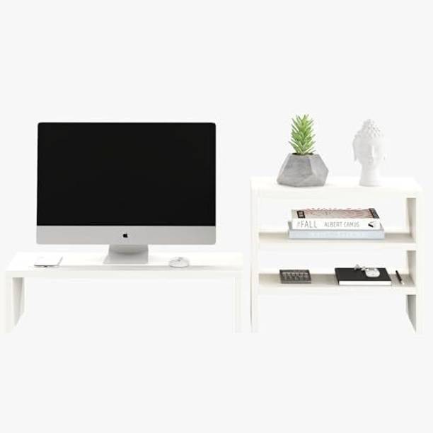 FURNEASER Densi Wooden Monitor Stand Organizer Desktop Monitor Riser Laptop Stand, Wood Portable Laptop Table