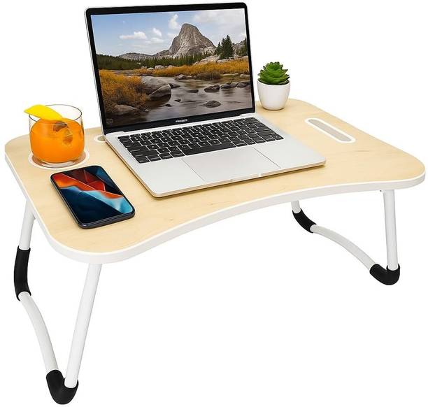 TARKAN Study Table for Writing(Beige) Wood Portable Laptop Table