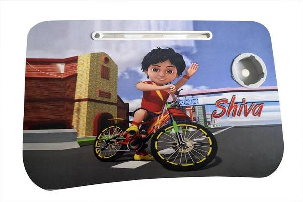 Floresta Wud SHIVA THE HERO Design Folding Multi Use Table With Tablet & Cup Holder || Wood Portable Laptop Table