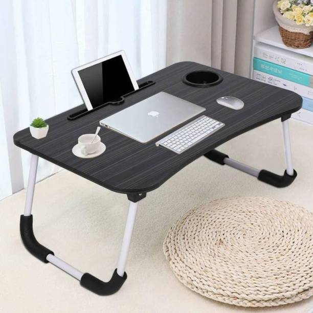 SRIRATNA Wooden Multipurpose Foldable Laptop Table With Tab Holder & Cup Wood Portable Laptop Table