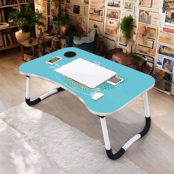MEZIRE Study Table for Students Study Foldable Table Portable & Lightweight Wood Portable Laptop Table