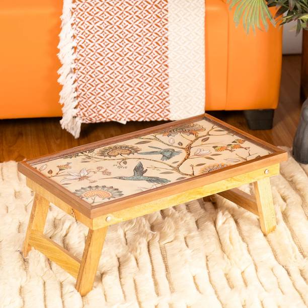 THREADVIBELIVING Wood Portable Laptop Table