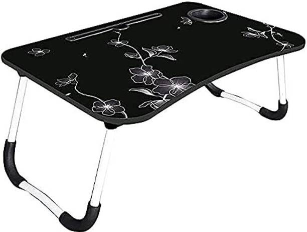 HASMUN Multipurpose Foldable with Cup Holder, Study , Bed Wood Portable Laptop Table